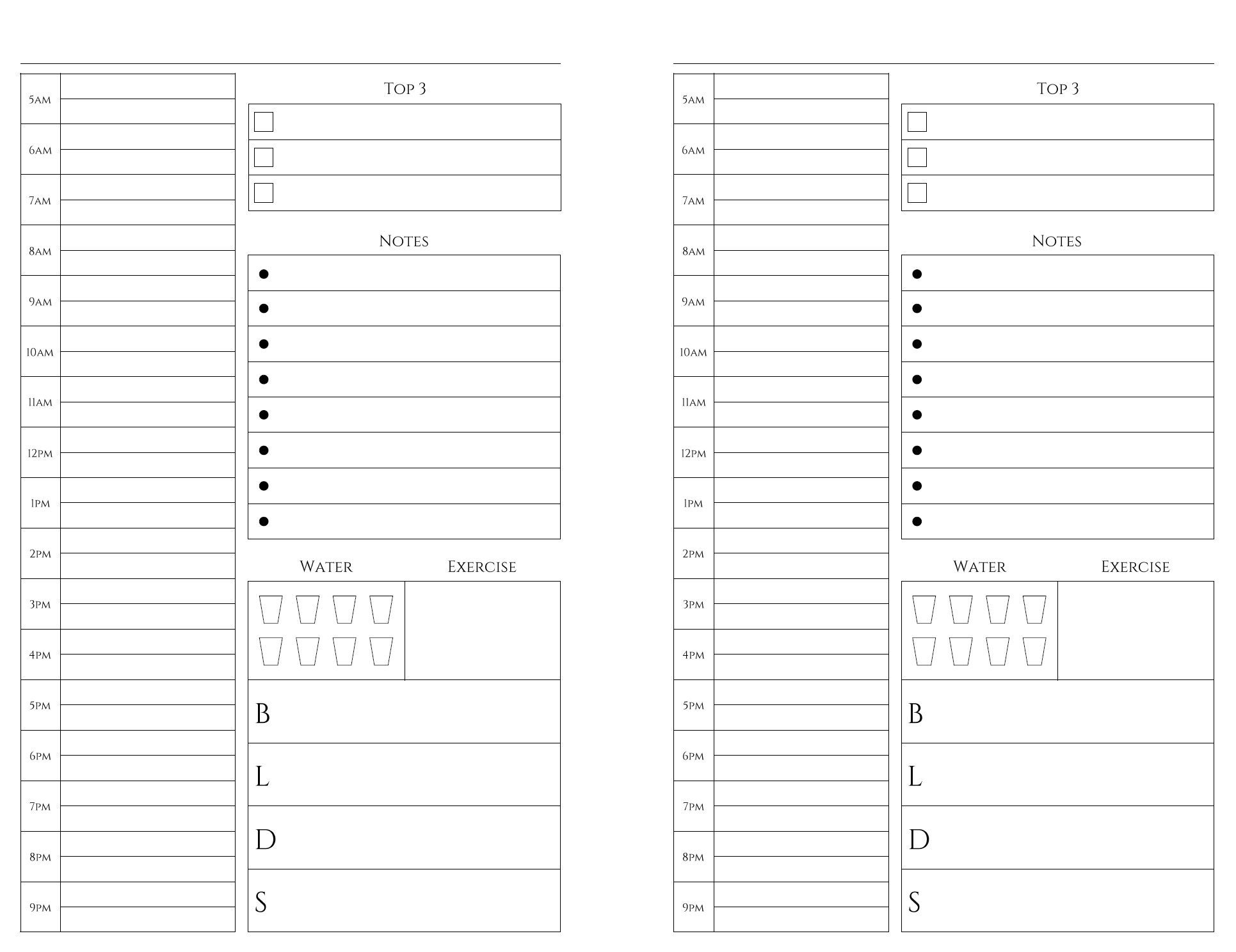 Free Printables | Bullet Journal | Weekly Planner Printable