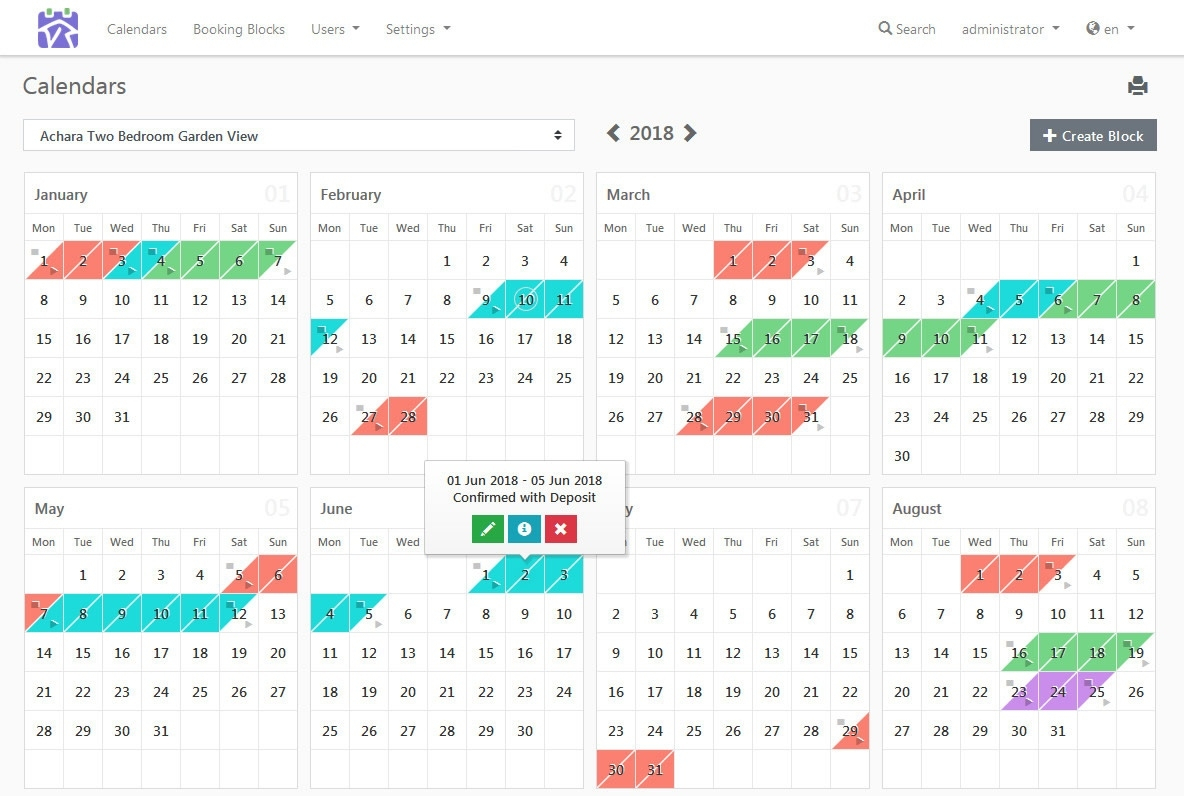 Booking Calendar Template Excel Booking and Reservation Calendar