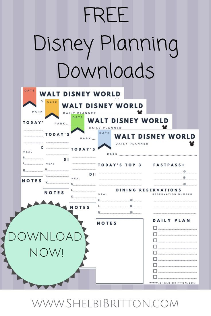 Free Walt Disney World Vacation Planning Printables