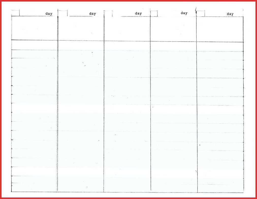 5 day template calendar blank example calendar printable