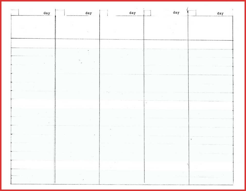 5 Day Blank Calendar Example Calendar Printable Blank Calendar Template 5 Day Blank 5 Day