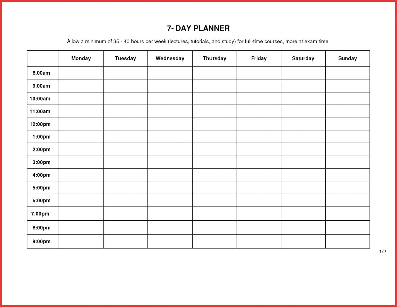 Full Size Of Schedule Template Printable Daily Planner