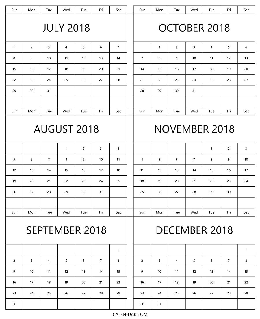 Get August Thru December 2019 Calendar ⋆ The Best Printable