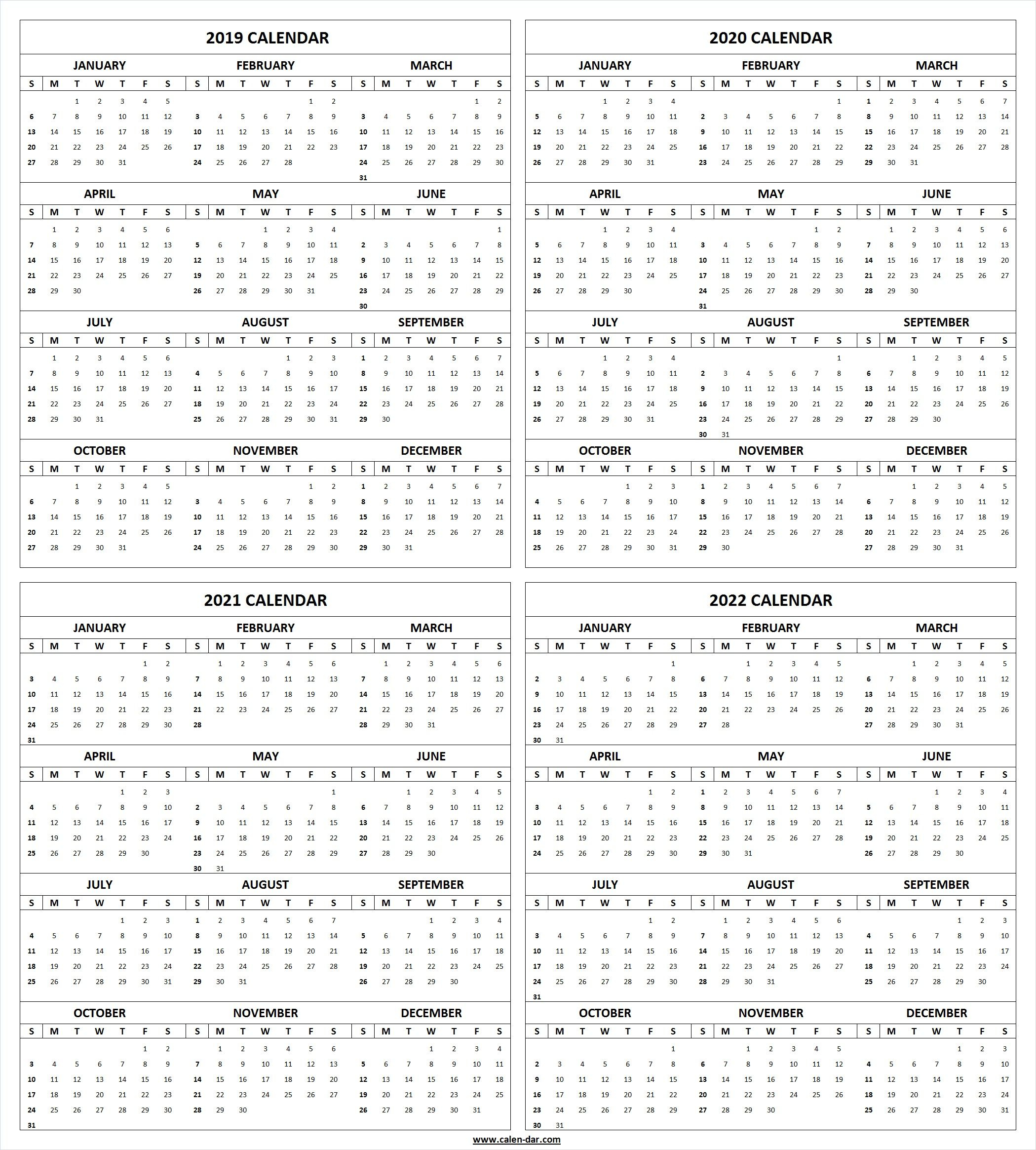 Calendar Printable Four Months 2020 Example Calendar