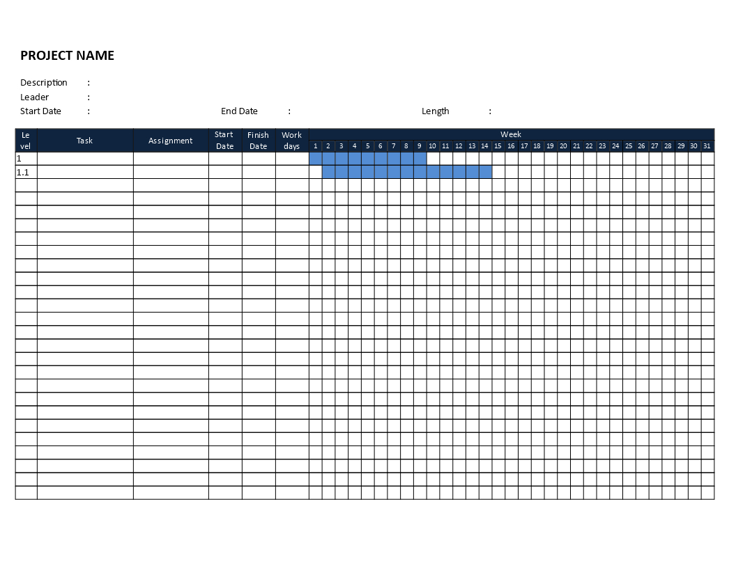 Gnatt Chart Template - Download This Free Printable Gantt