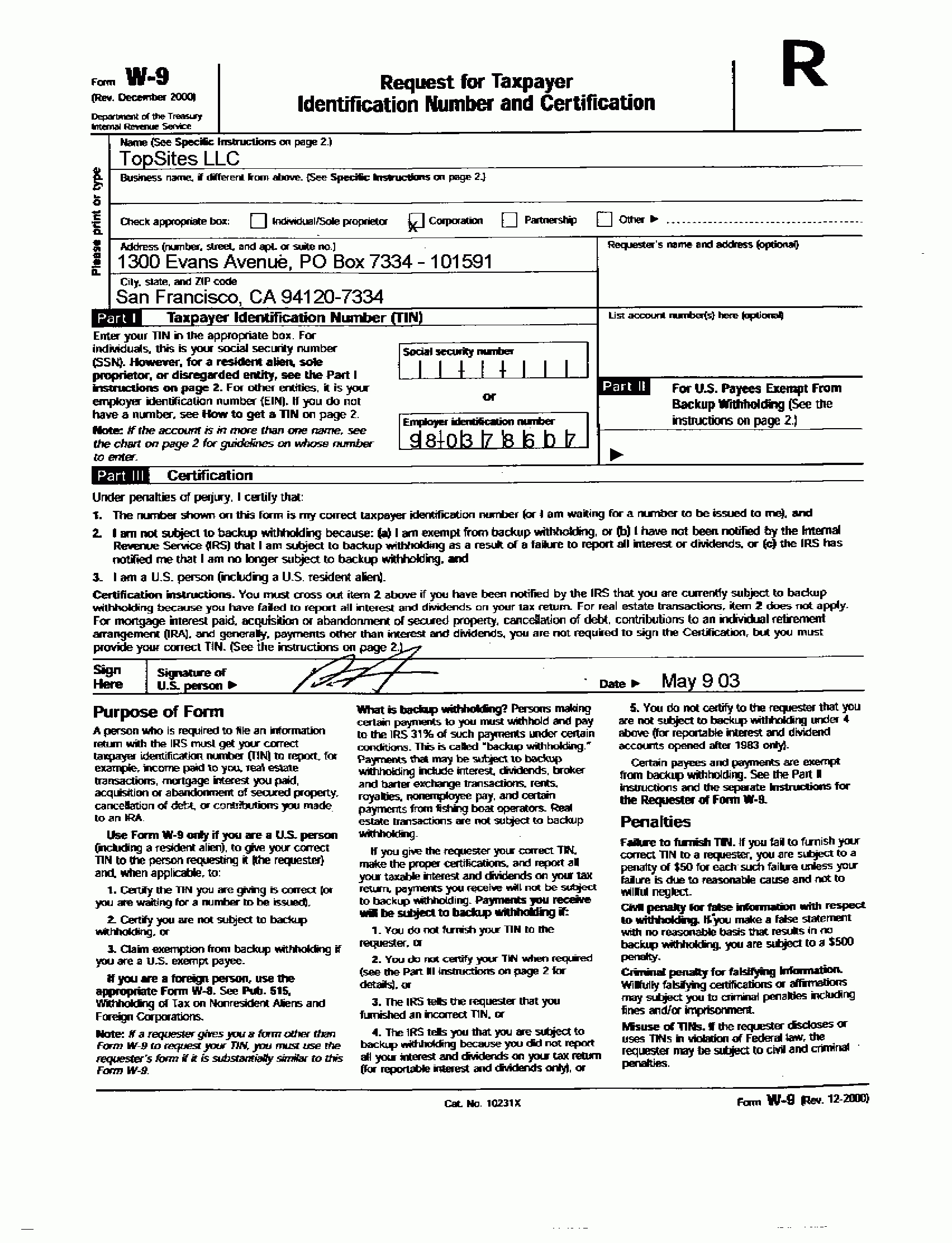 I 9 Tax Form Definition Is The Different Between Irs Of W7