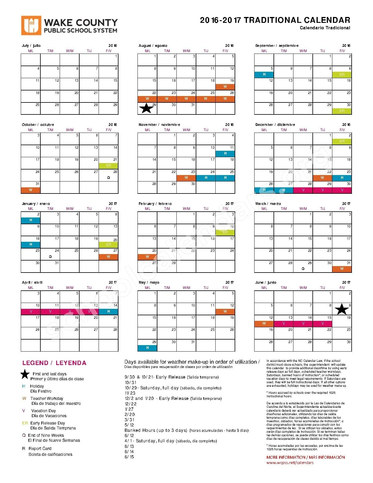 Incredible School Calendar Mecklenburg County • Printable