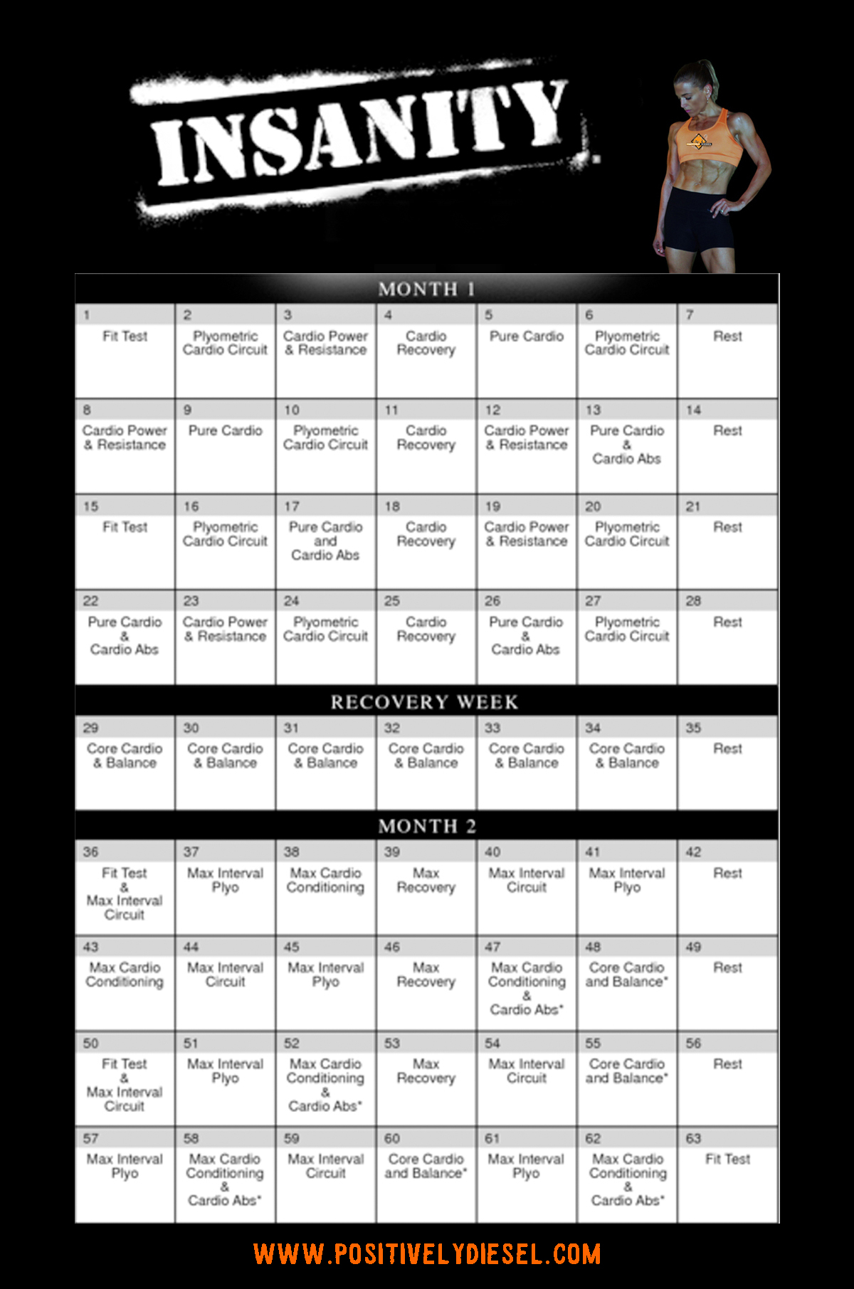 Insanity Calendar | Printable Calendar Yearly