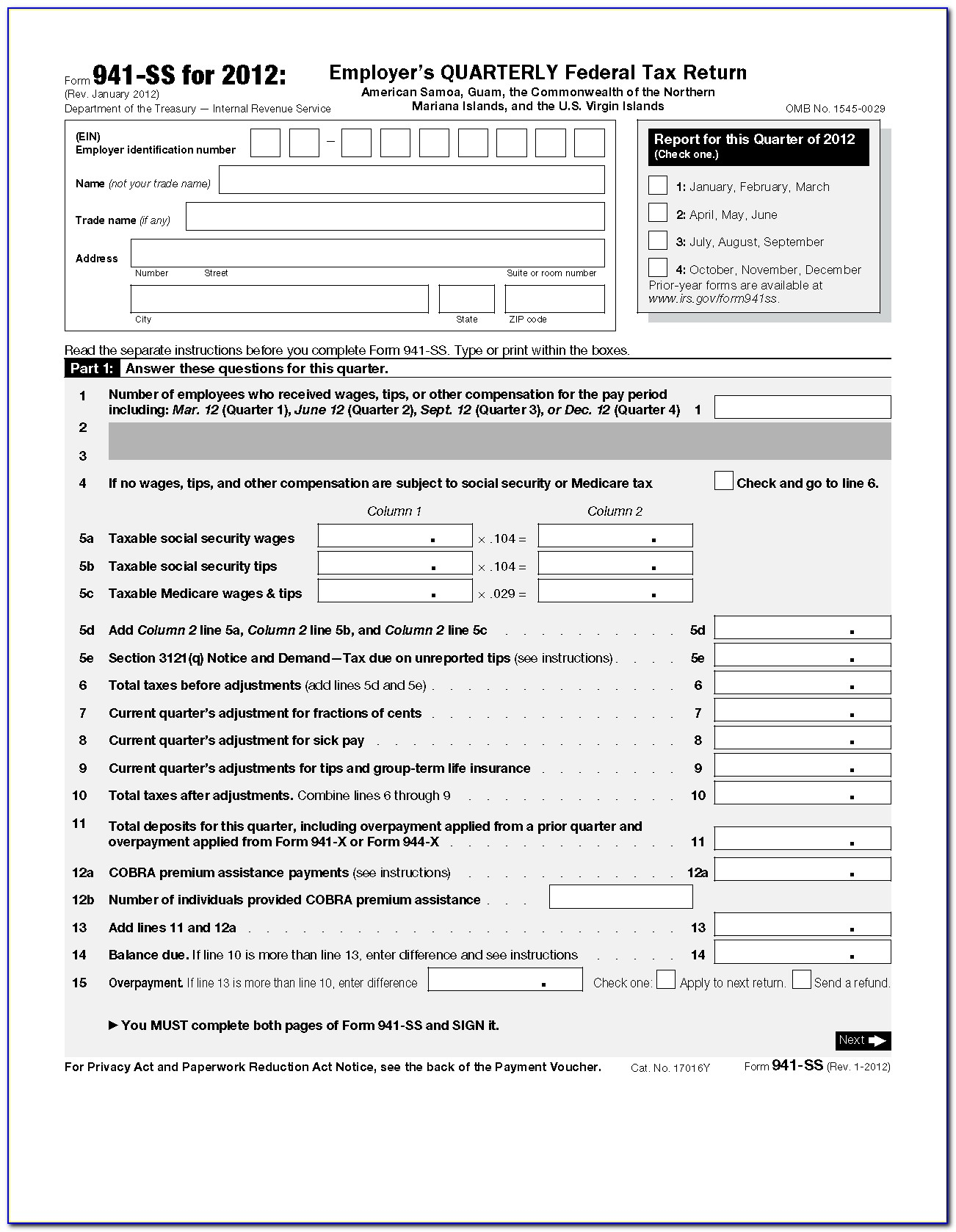 Blank Tax Forms W9