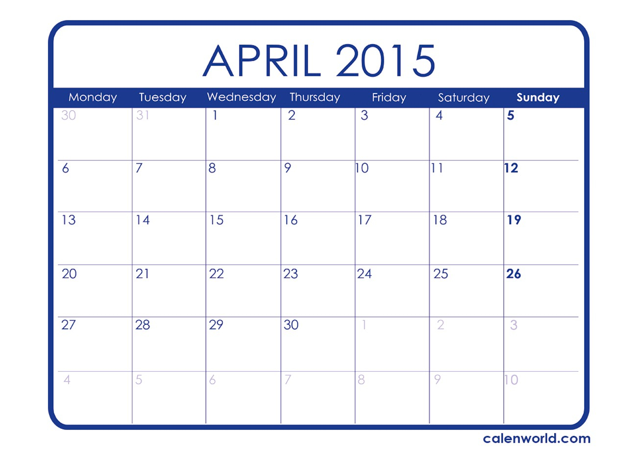 Jewish Calendar April 2015 | Jcreview