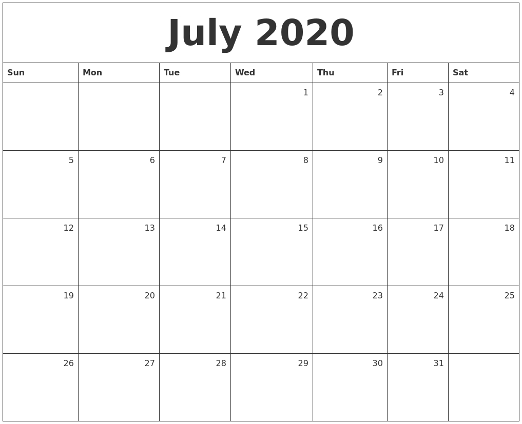 monthly calendar july 2020 example calendar printable