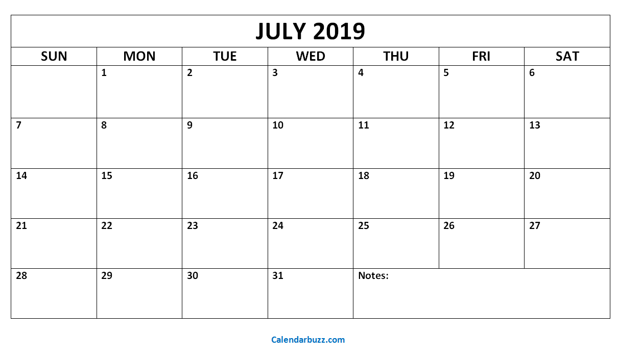 July August September 2019 Calendar | July Month Calendar