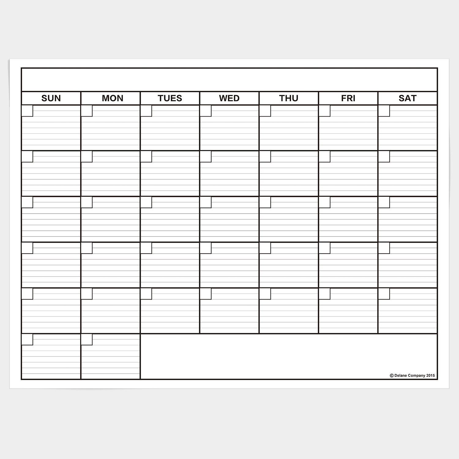Large Printable Daily Schedule Template Calendar Large Blank Monthly 