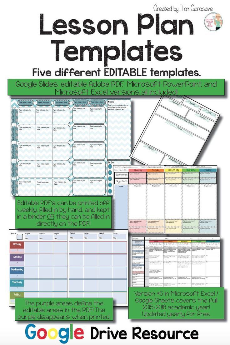 Lesson Plan Template Google Docs Free