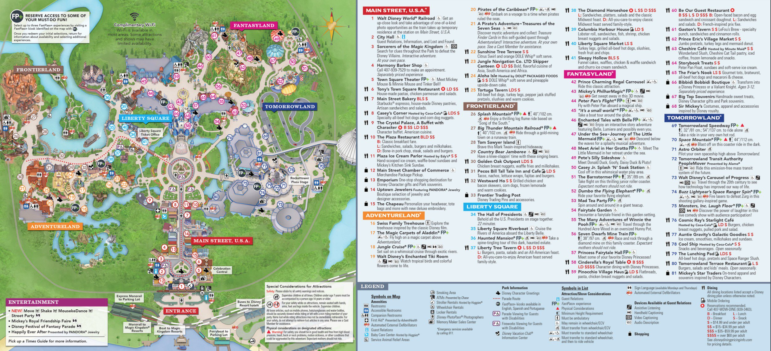 Magic Kingdom Park Map - Walt Disney World