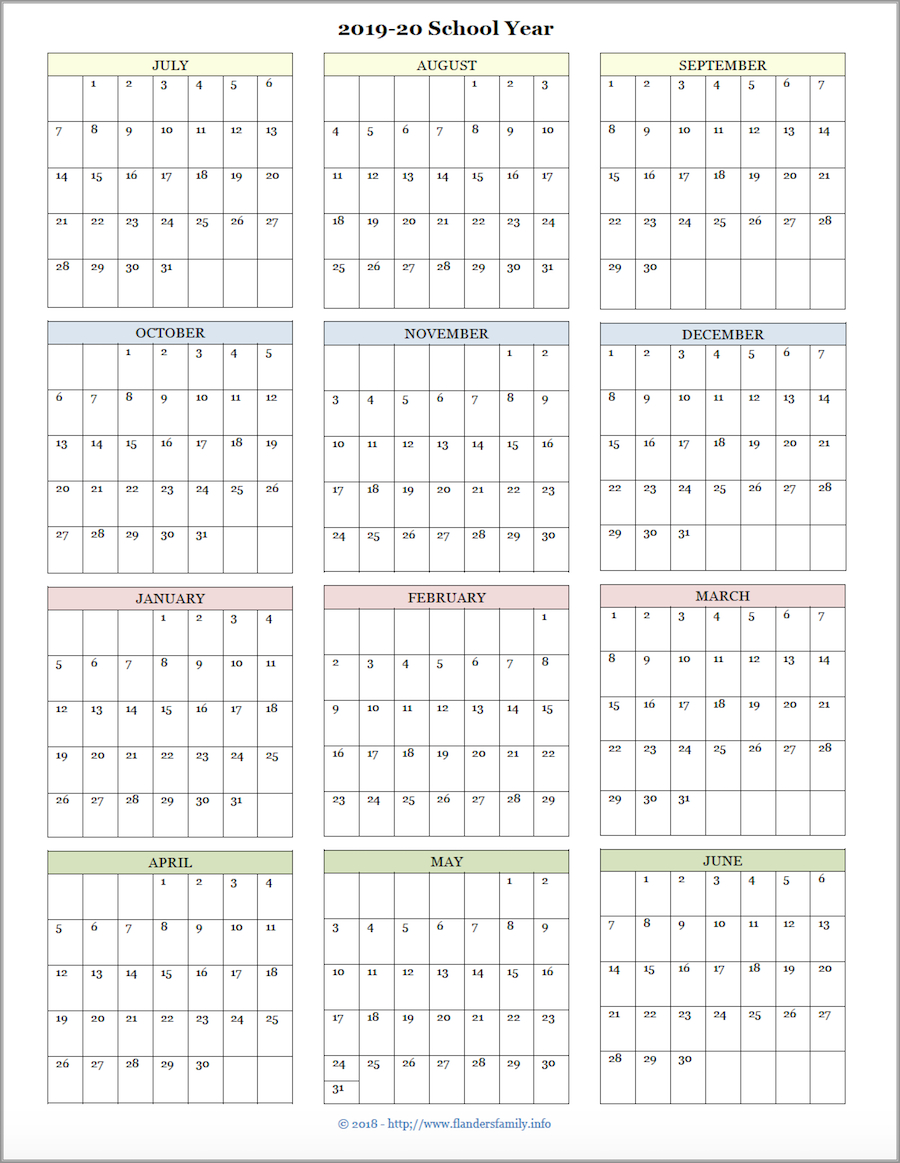 Free Printable Bill Calendar 2020