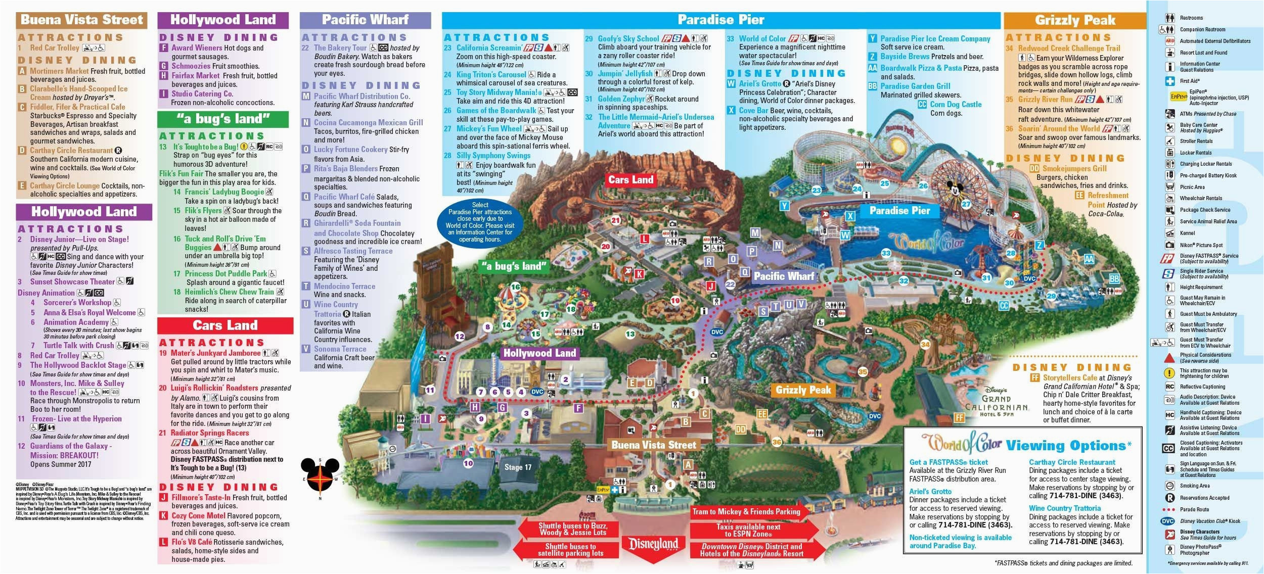 Map Of Disney California Adventure Park | Secretmuseum