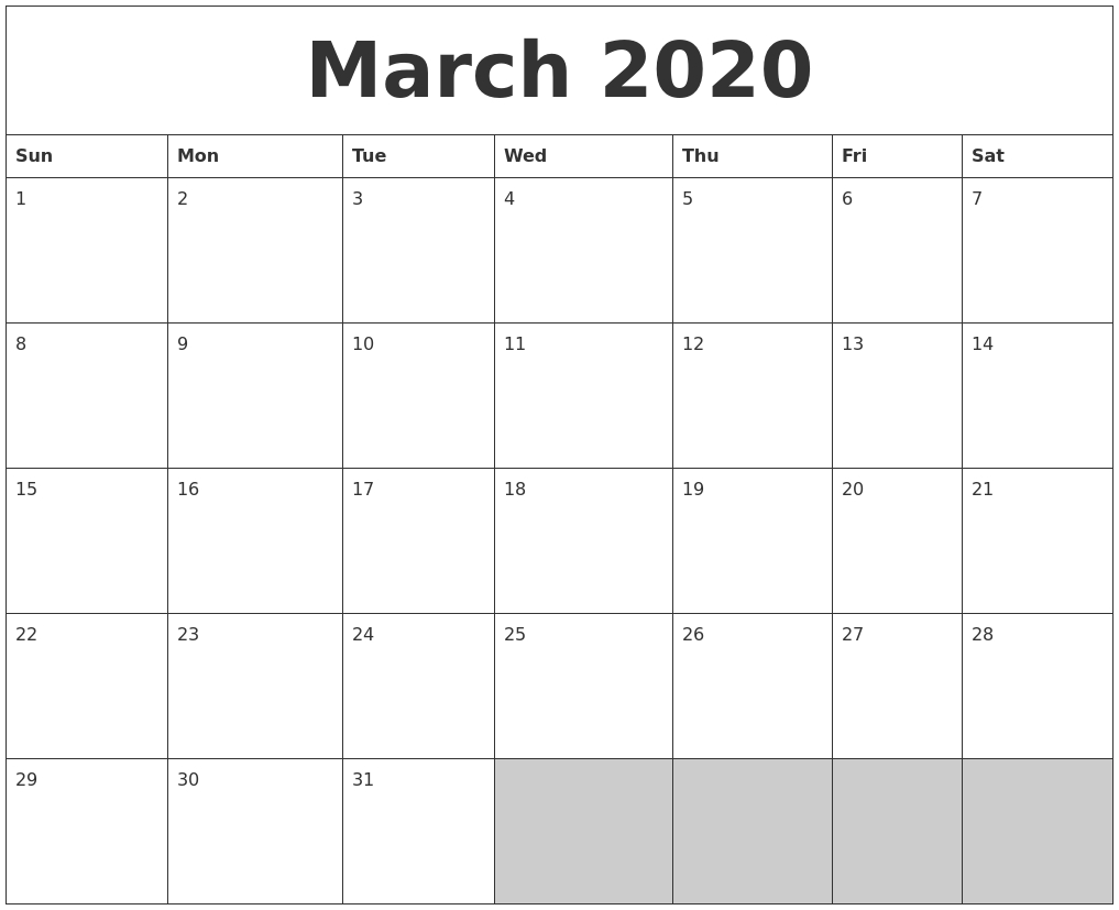 2020 Printable Calendar Monday To Sunday | Example Calendar Printable