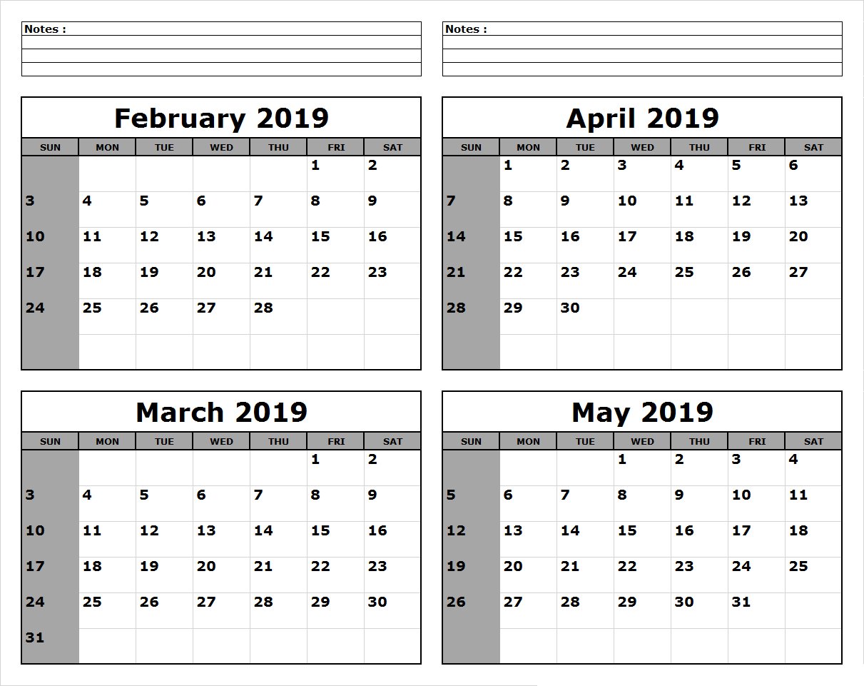 March April May 2019 Calendar Printable #march #april #may