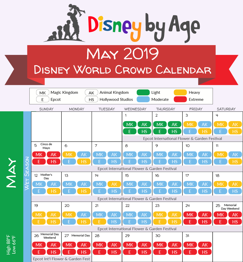 May 2019 Disney World Crowd Calendar | Disney Vacation In