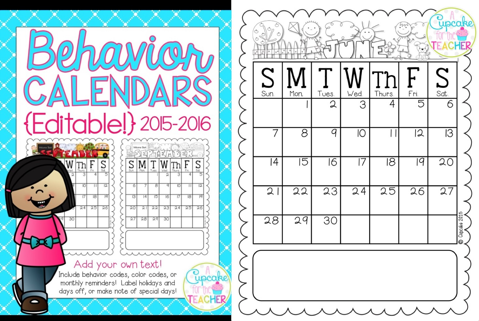 Monthly Behavior Calendar Template - Free Calendar Collection