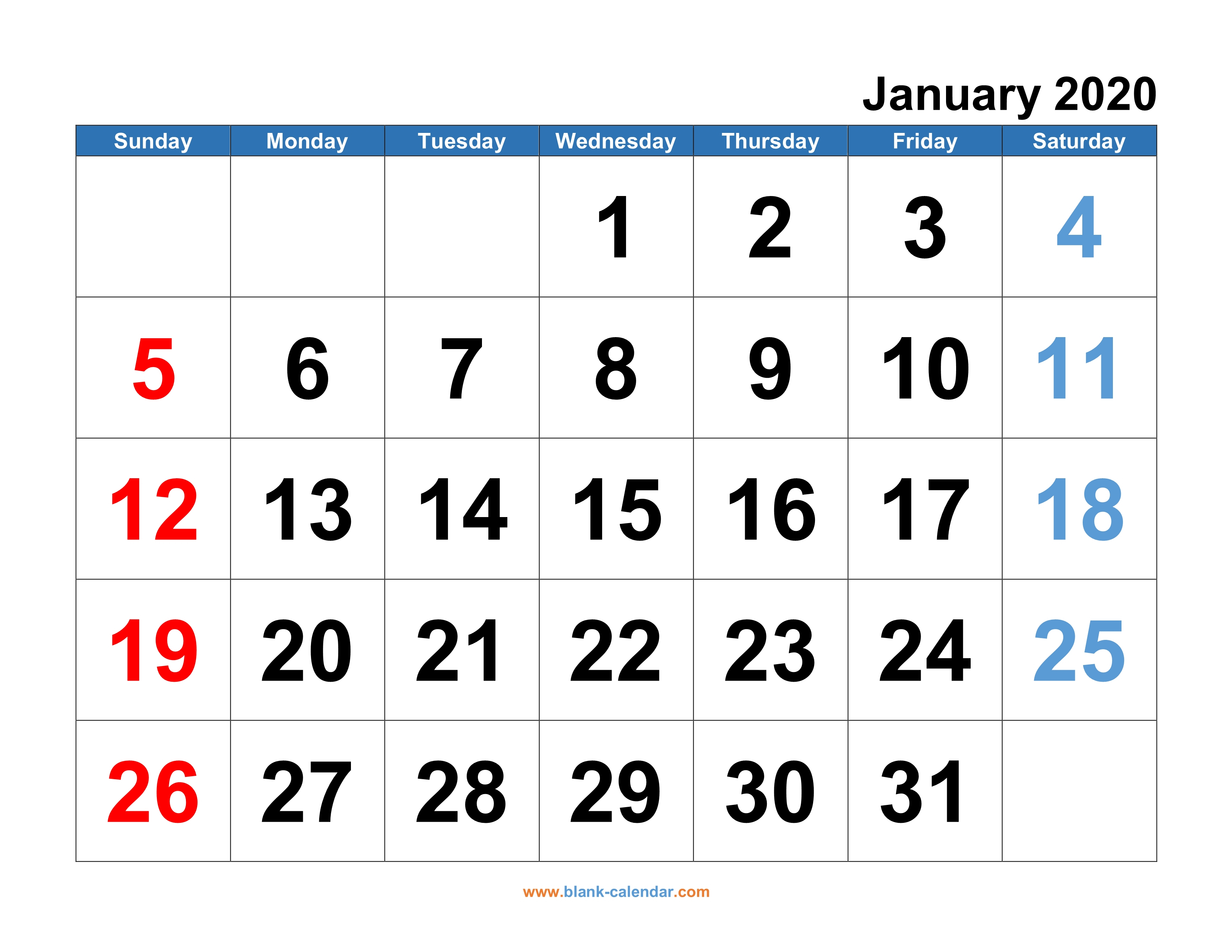 Microsoft Word calendar template