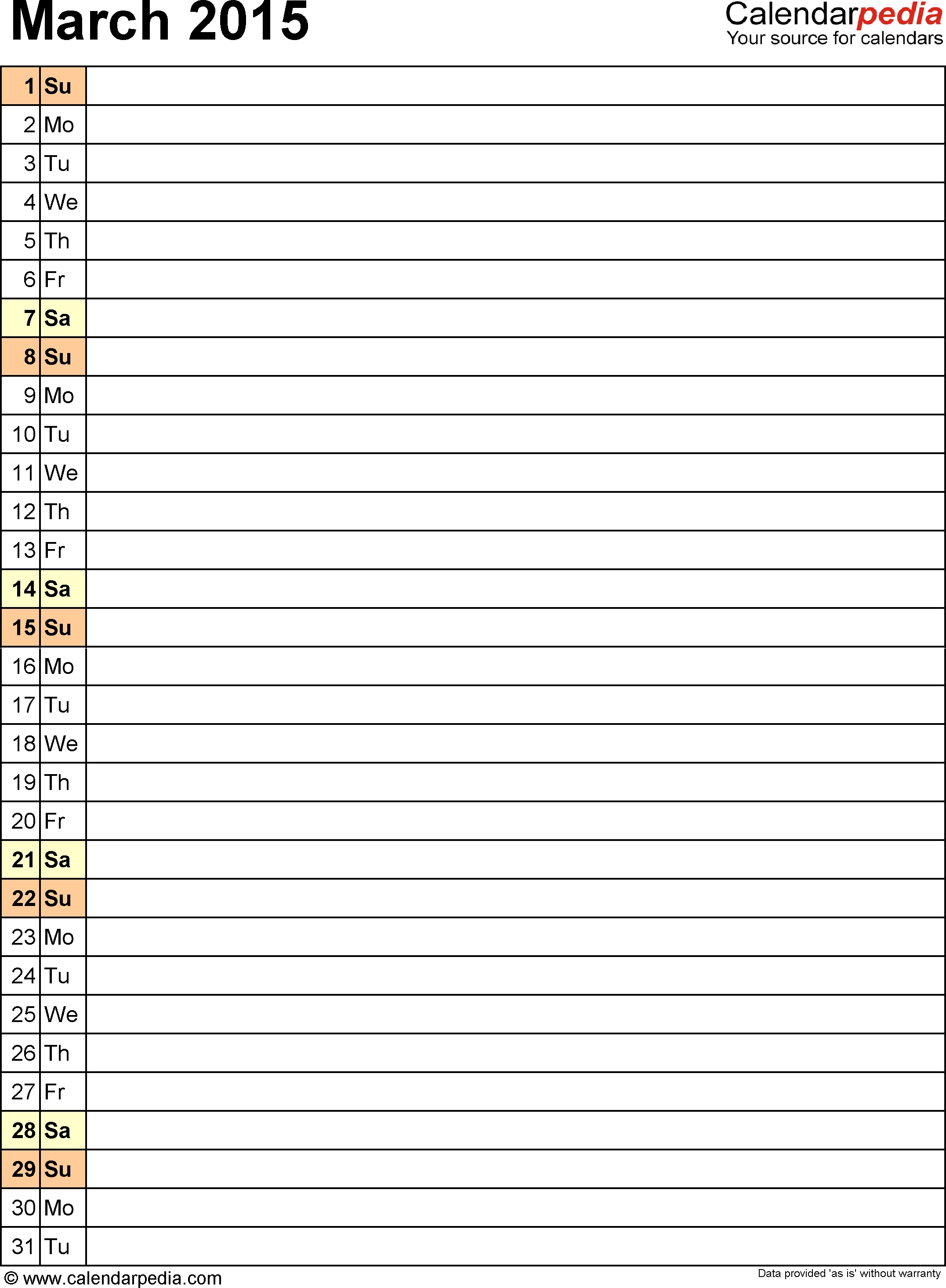 Monthly Calendar List Format Baskanidaico For Weekly