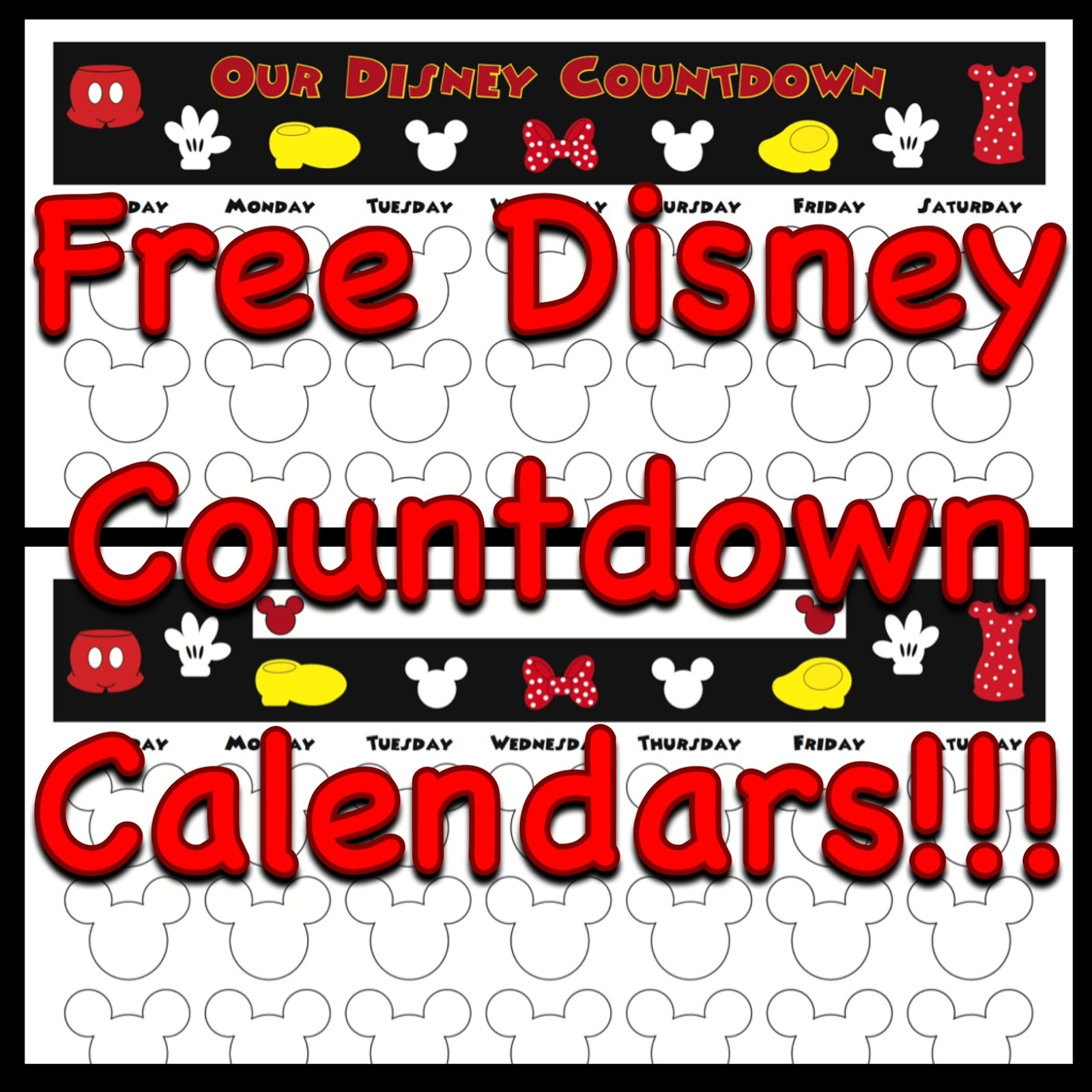 Disney Countdown Calendar Template Example Calendar Printable