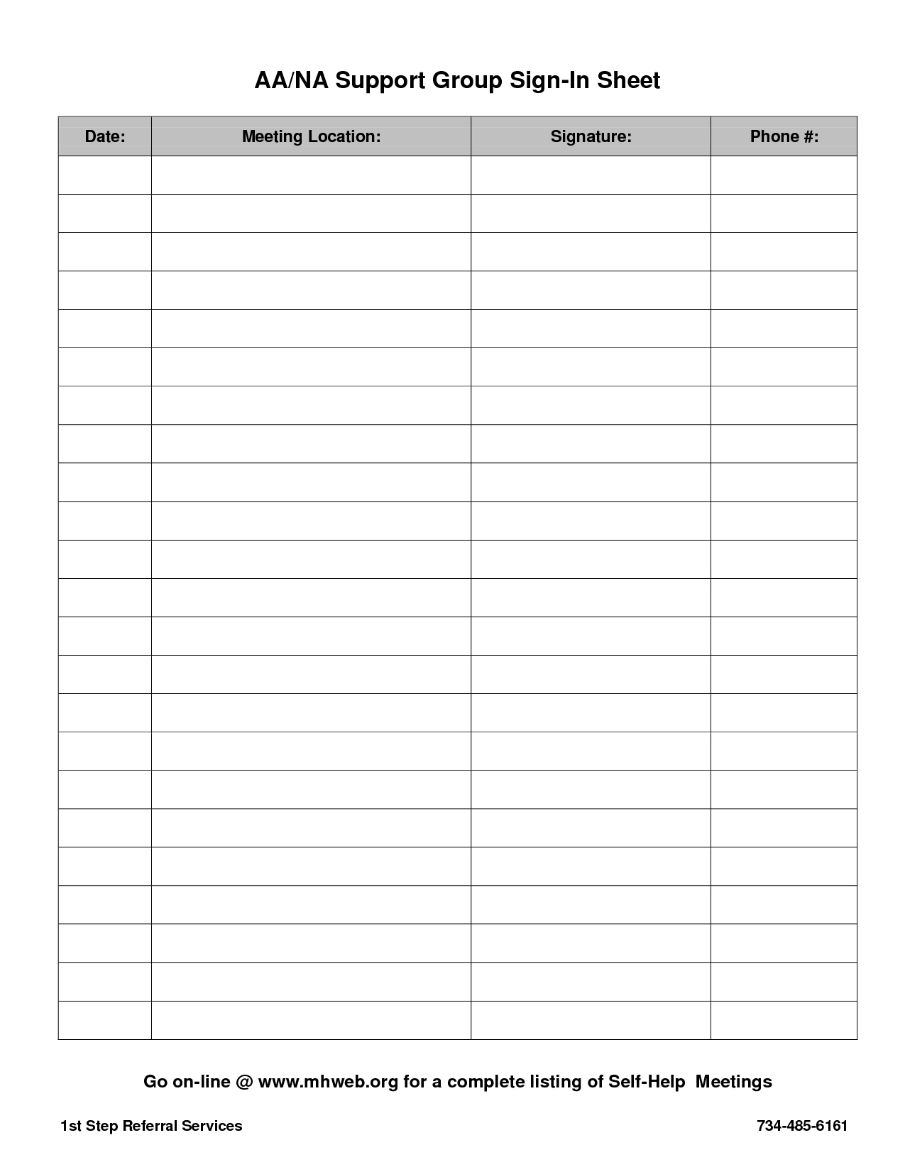New Meeting Sign In Sheet Template Word #exceltemplate #xls