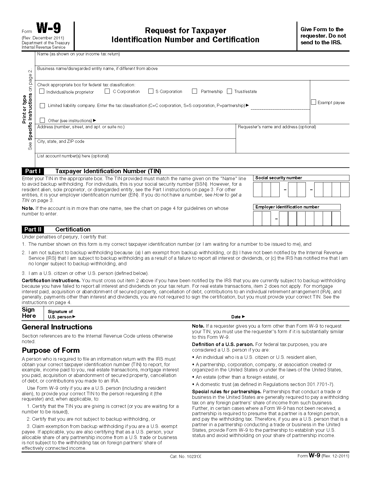 New W 9 Form Irs | Resume Maker: Create Professional Resumes