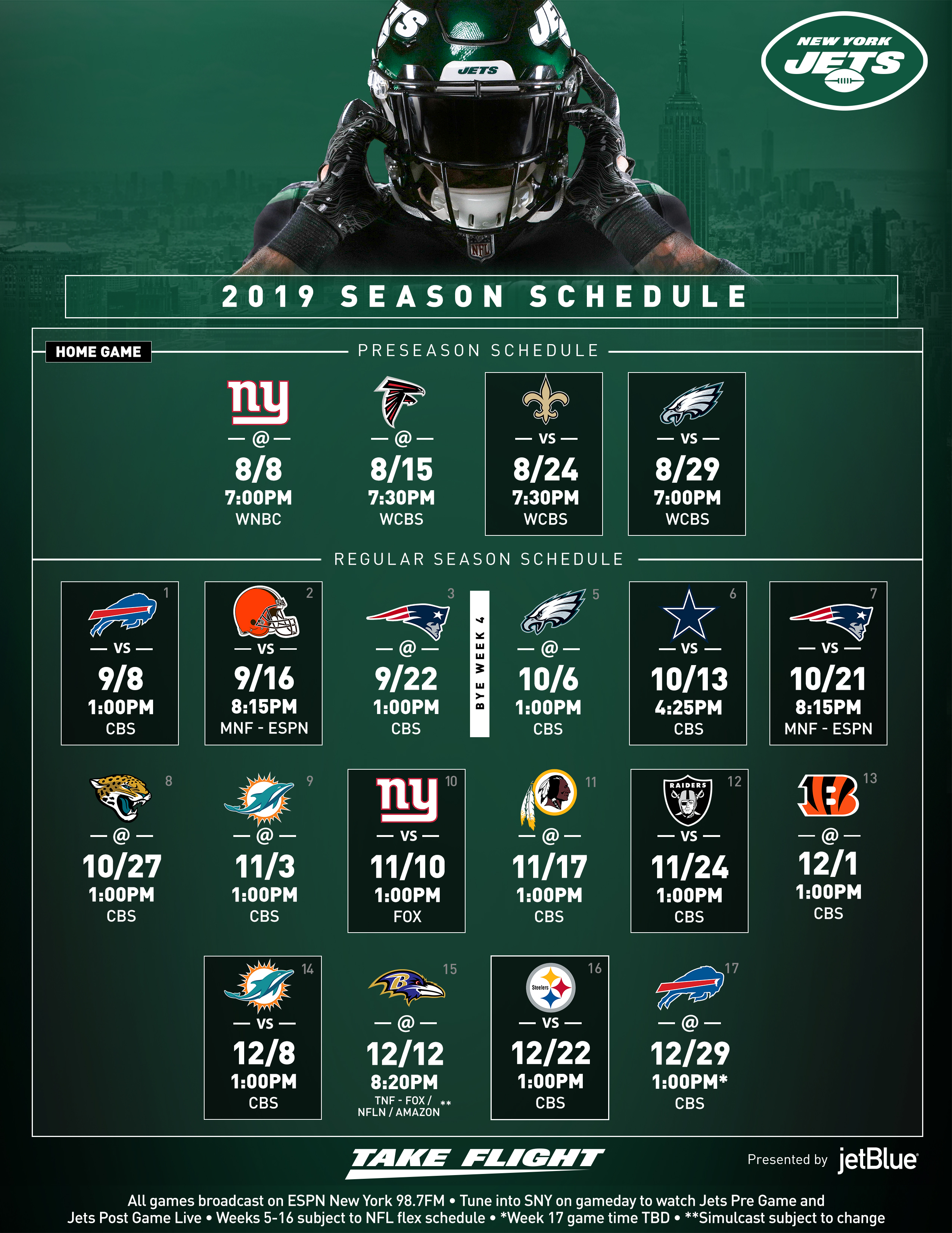 New York Jets | Schedule