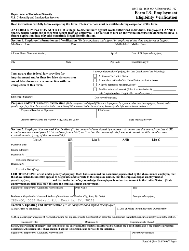 Online I9 Tax Form - Fill Online, Printable, Fillable, Blank
