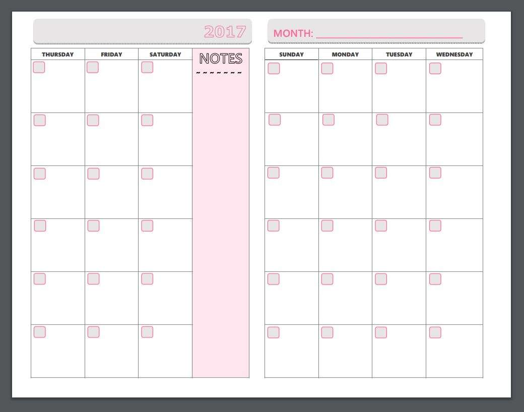 Page Weekly Nner Template Free Schedule Business N Printable