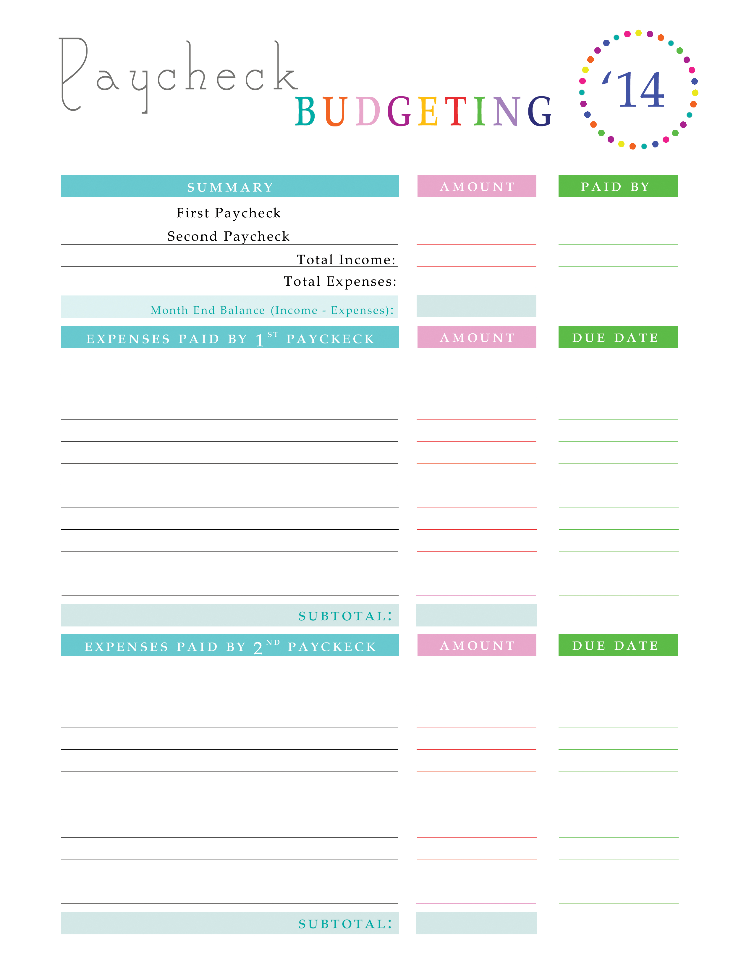 Paying Off Debt Worksheets | Checklists And Printables For