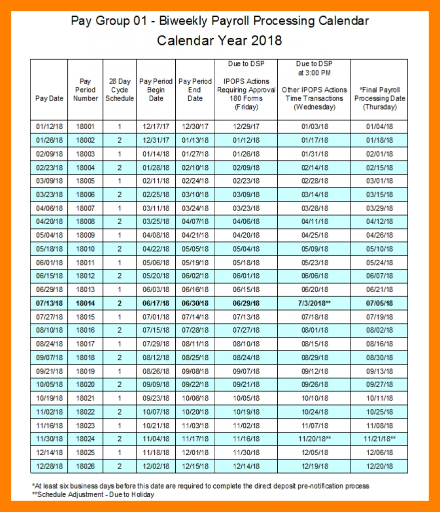 Payroll Schedule Template – Goal.goodwinmetals.co For