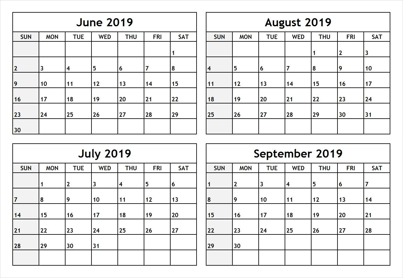 Pdf June July 2019 Calendar | June July 2019 Calendar