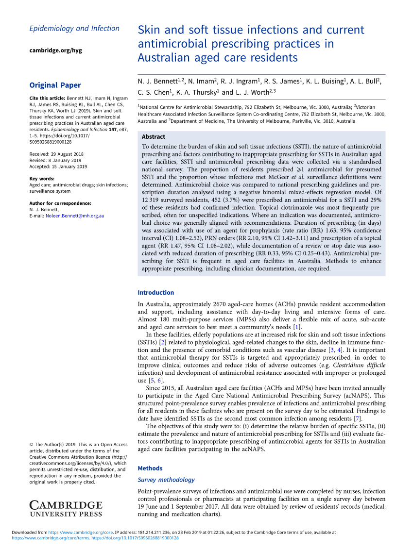 Pdf) Surveillance Definitions Of Infections In Long-Term