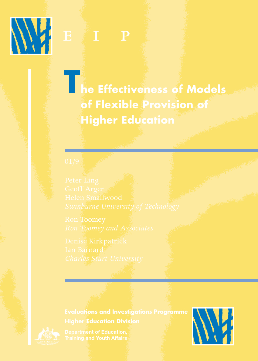 Pdf) The Effectiveness Of Models Of Flexible Provision Of