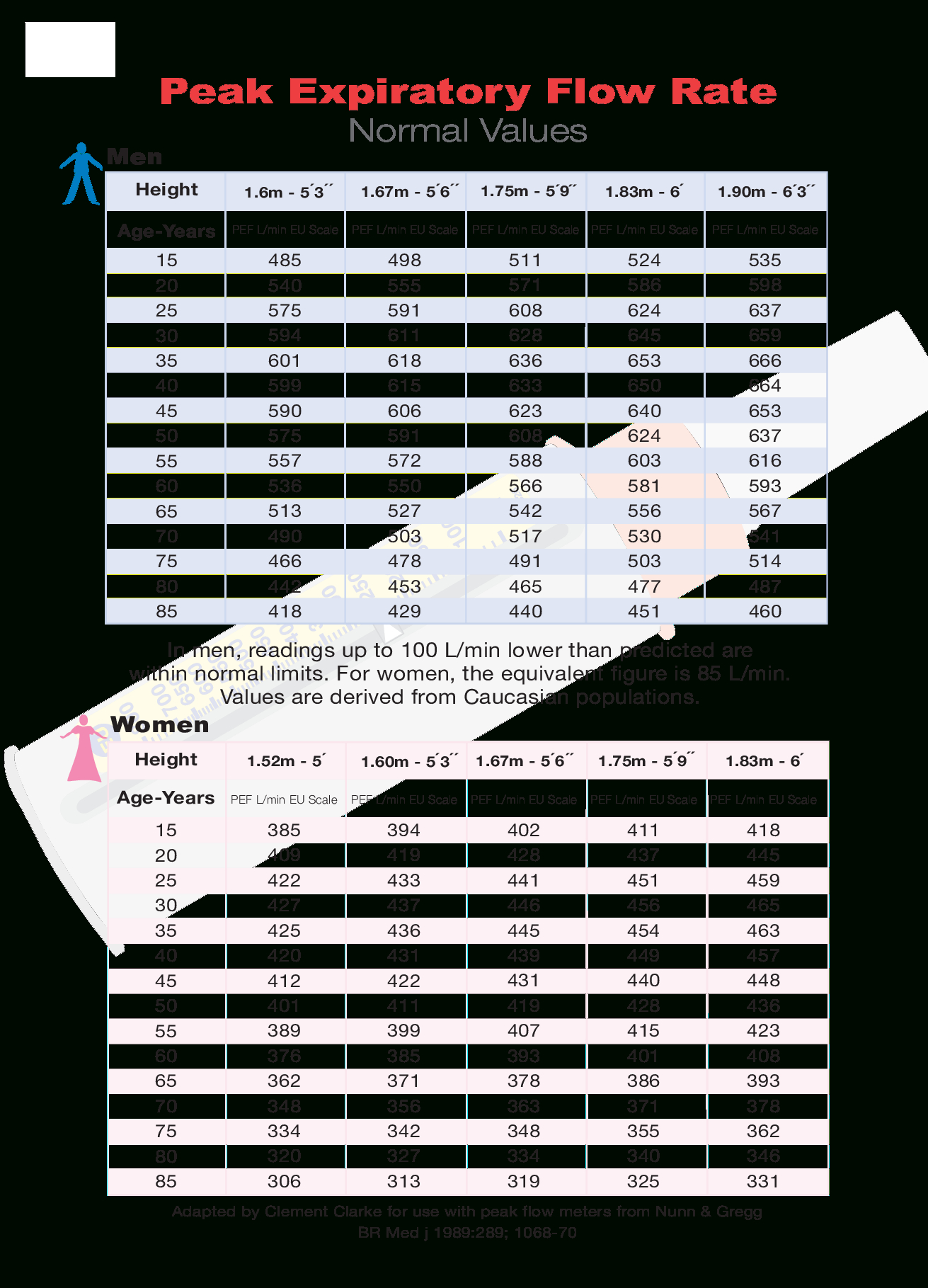 Pediatric Peak Flow Chart - How To Create A Pediatric Peak