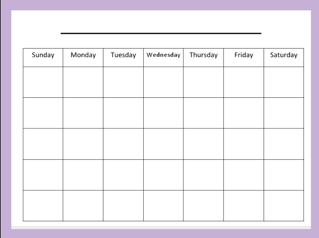 printable monday thru friday calander example calendar