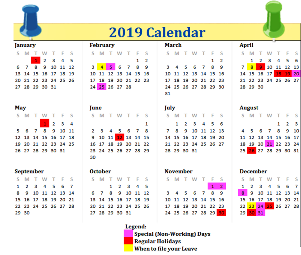 Philippines 2019 Printable Calendar | 2019 Calendars | June