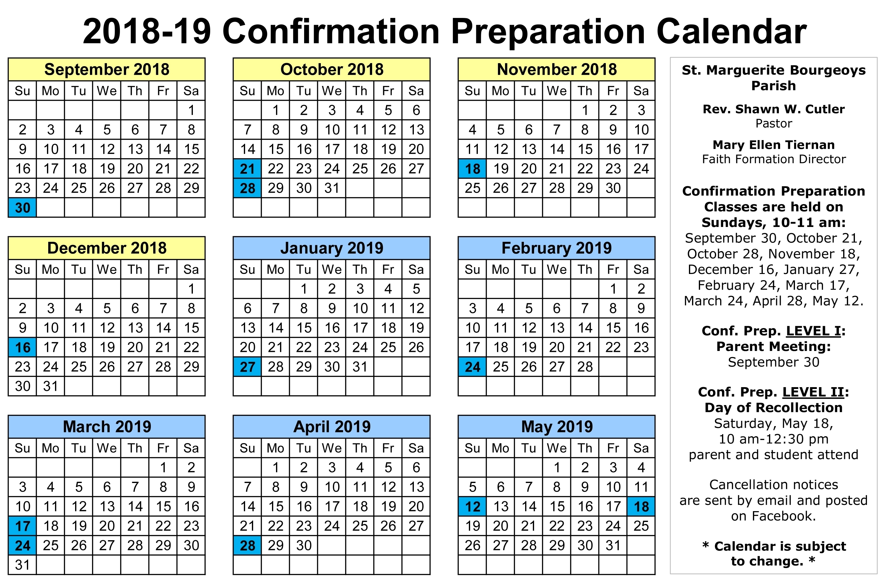 Pick Catholic Church Calendar April 2019 ⋆ The Best