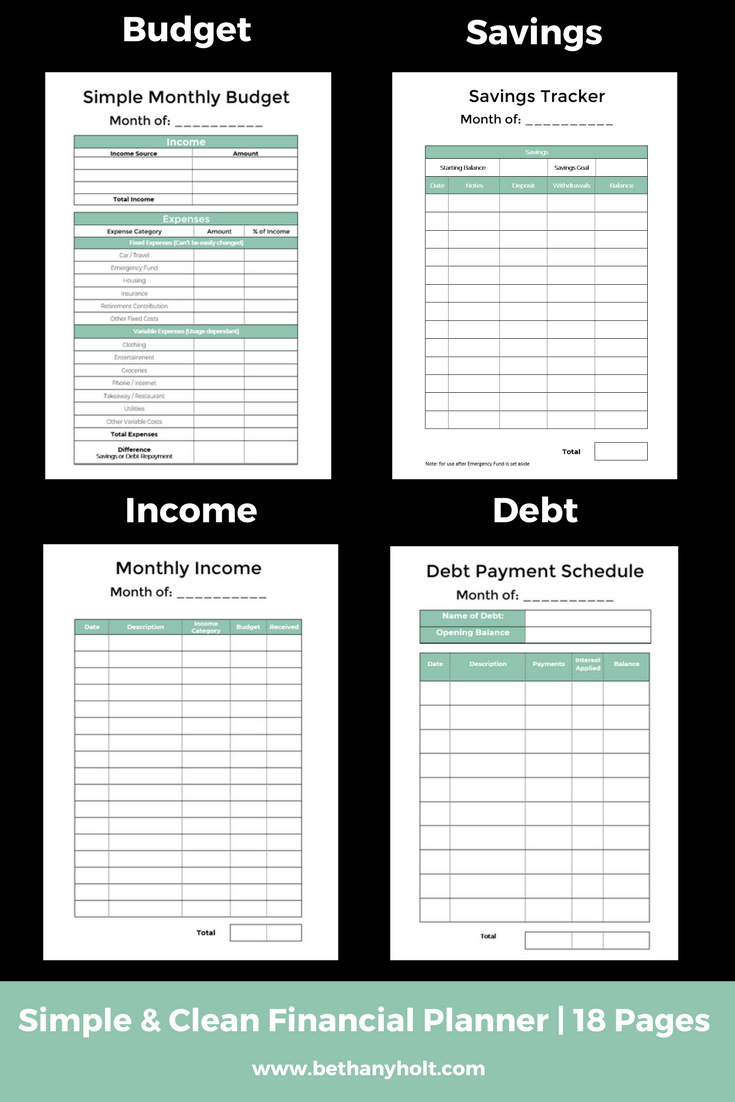 Planner Financial, Budget Printable, Budget Planner