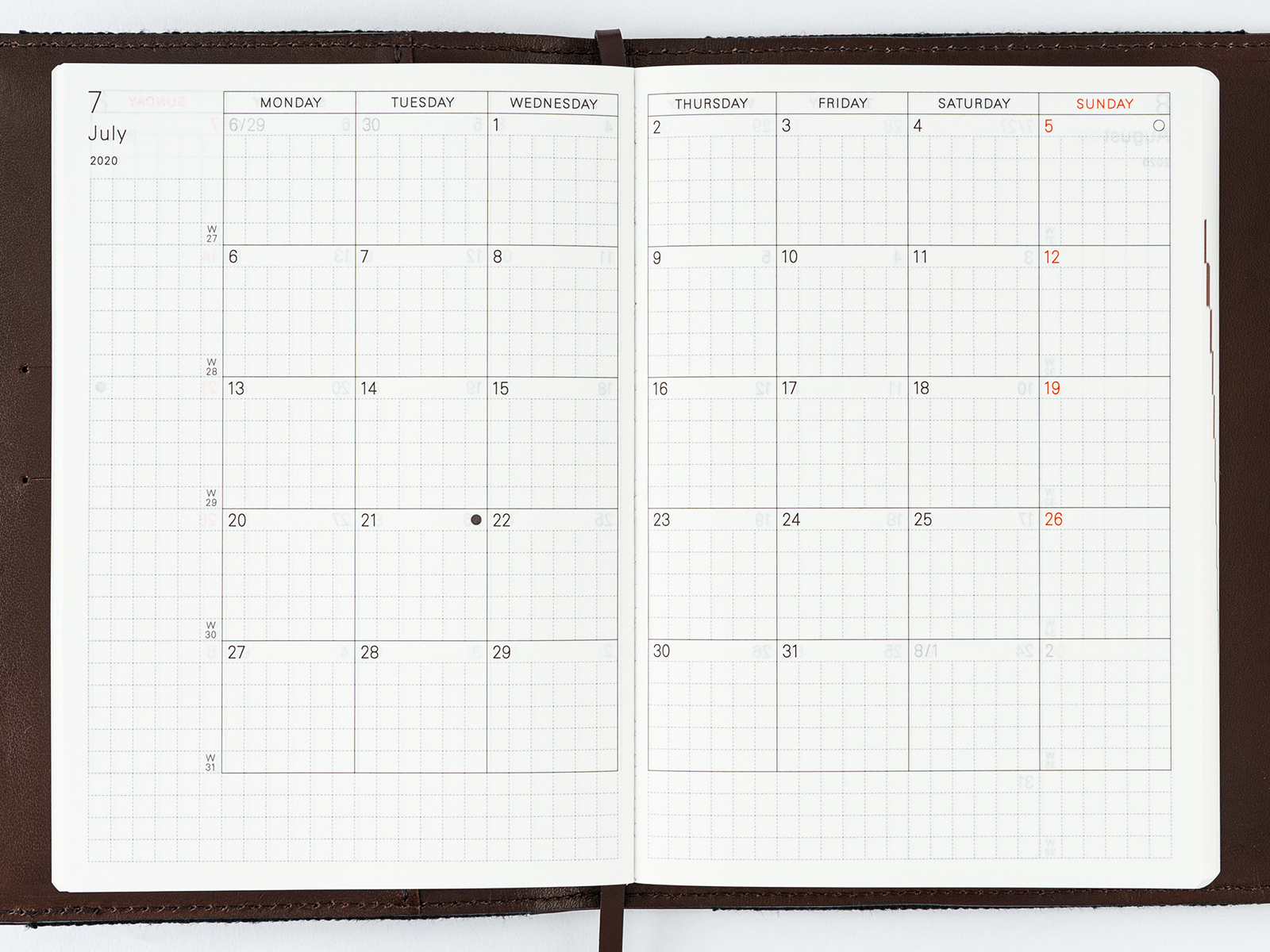 Planner / Monthly Calendar - Book Buying Guide - Hobonichi