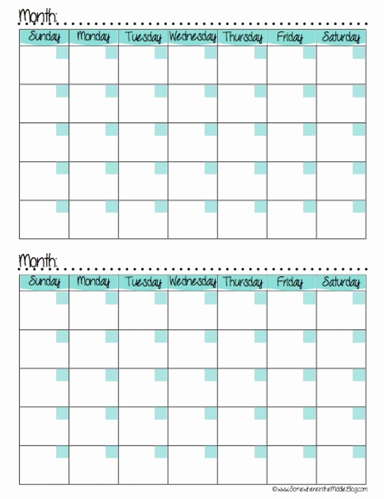 Print Calendar Two Months Per Page | Jazz Gear