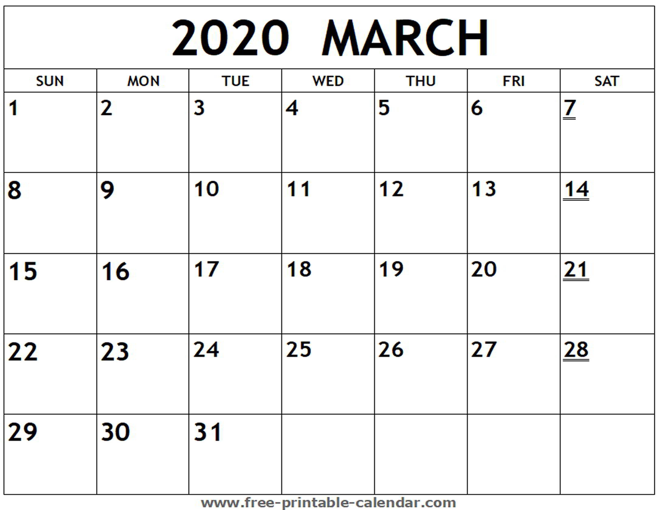 Blank Calandar Of Events 2020 | Example Calendar Printable