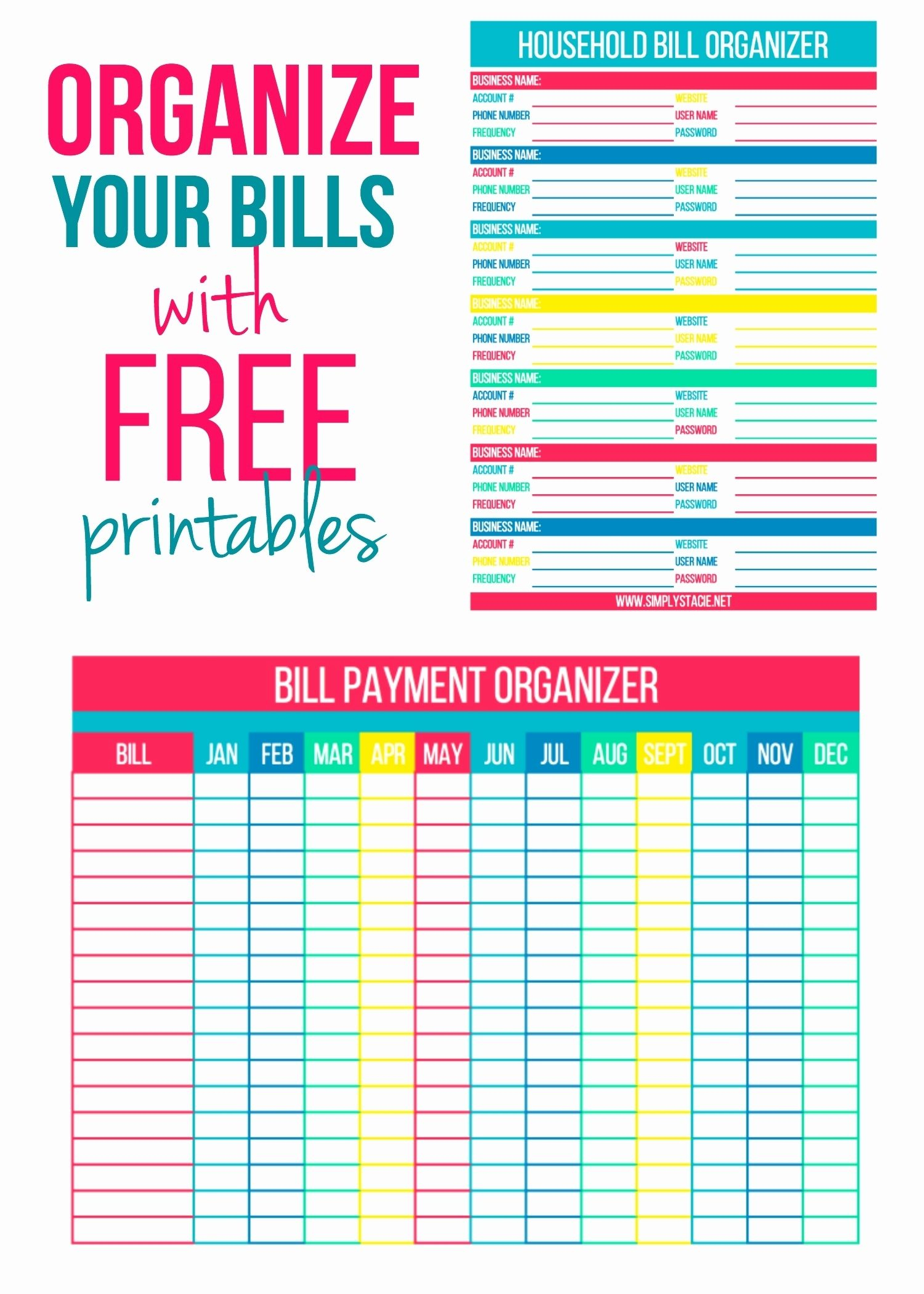 Free Printable Monthly Bill Chart | Example Calendar Printable