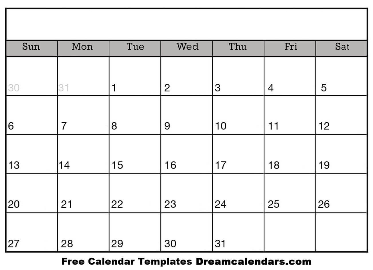 Calendar Blank With Numbers And Printable | Example Calendar Printable