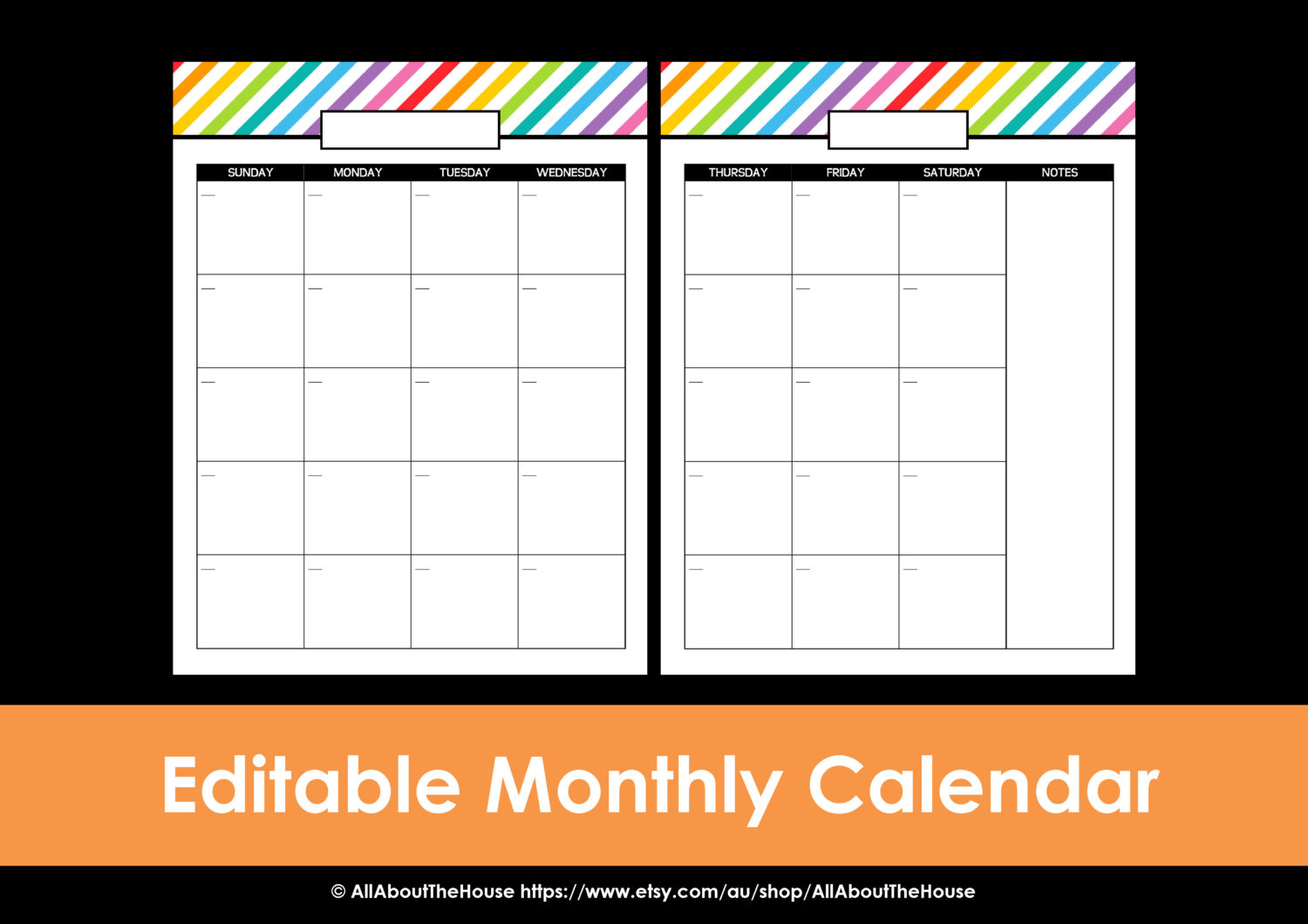 printable blank monthly calendar 2 pages example calendar printable