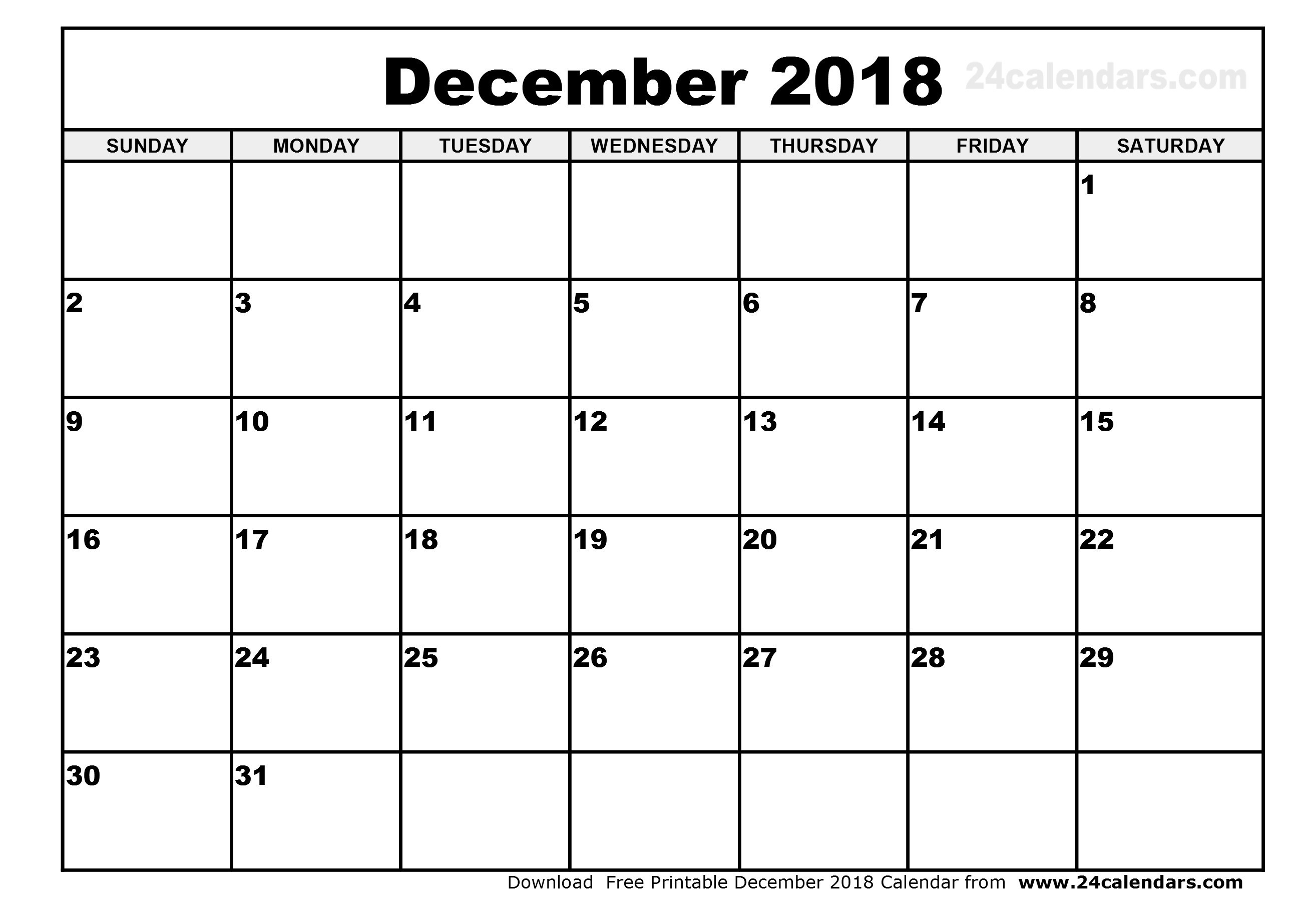 Printable Calendar 2018 Date And Time | Printable Calendar 2019